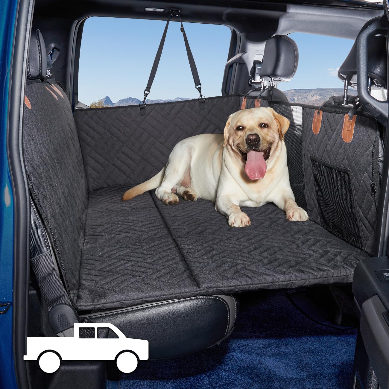 Dog Seat Cover and Bed for Trucks for F150 RAM1500 Silverado Non I OHMU