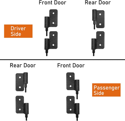 4 Doors textured Tube Half Guards for Jeep Wrangler JL Unlimited | Gladiator JT 2018-2024