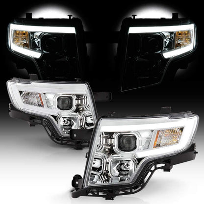 For 2007-2010 Ford Edge LED Tube Style Housing Projector Headlights