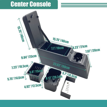 Locking Center Console for Jeep CJ-5 1976-1983, CJ-7 1976-1986, Wrangler YJ 1987-1995