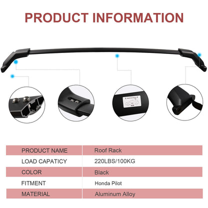 Roof Racks Cross Bars Fit for Honda Pilot 2016-2024