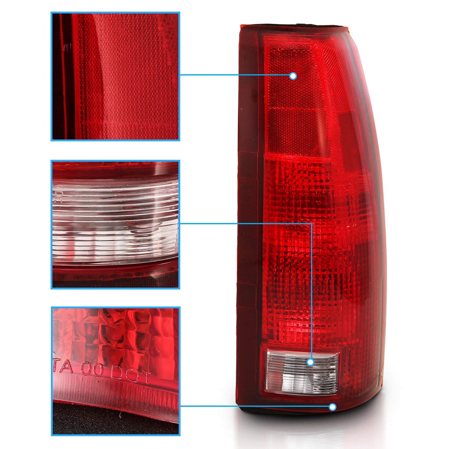 For 1988-1999 Fullsize C/K Silverado Pickup Truck Tahoe Sierra Suburban OE Style Rear Brake Lamp