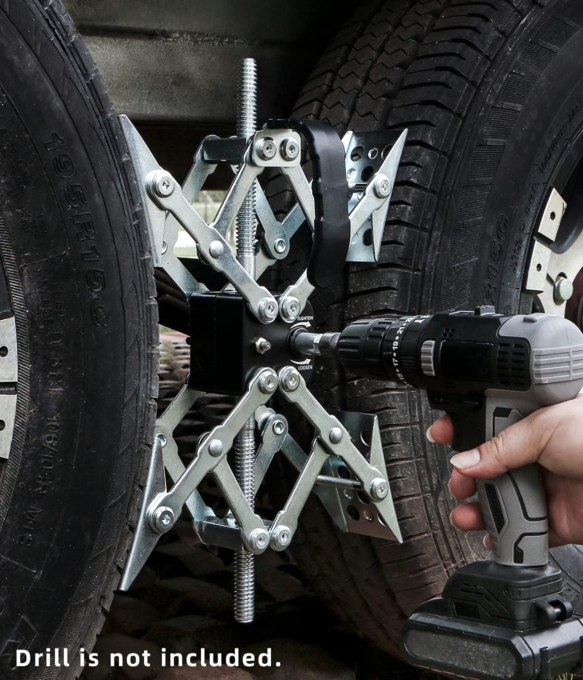X-Shaped RV Stabilizer Wheel Chock (Allow Drill Adjust)
