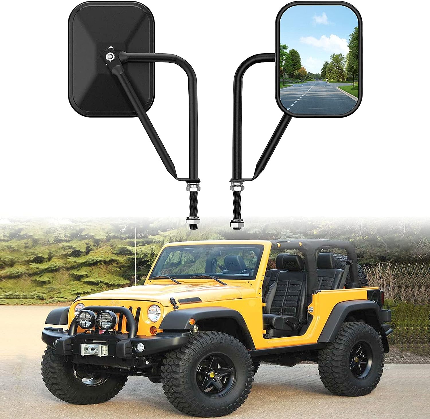 Door Off Mirror Compatible with Jeep Wrangler JK JL & Unlimited – OHMU