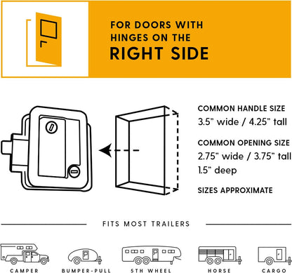 Compact and Key Fob Keyless Entry Keypad, RV/5th Wheel Lock Accessories