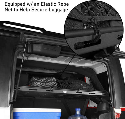 Rear Trunk Cargo Rack Basket for 2007-2024 Jeep Wrangler JK JL Unlimited 4-Door - OHMU