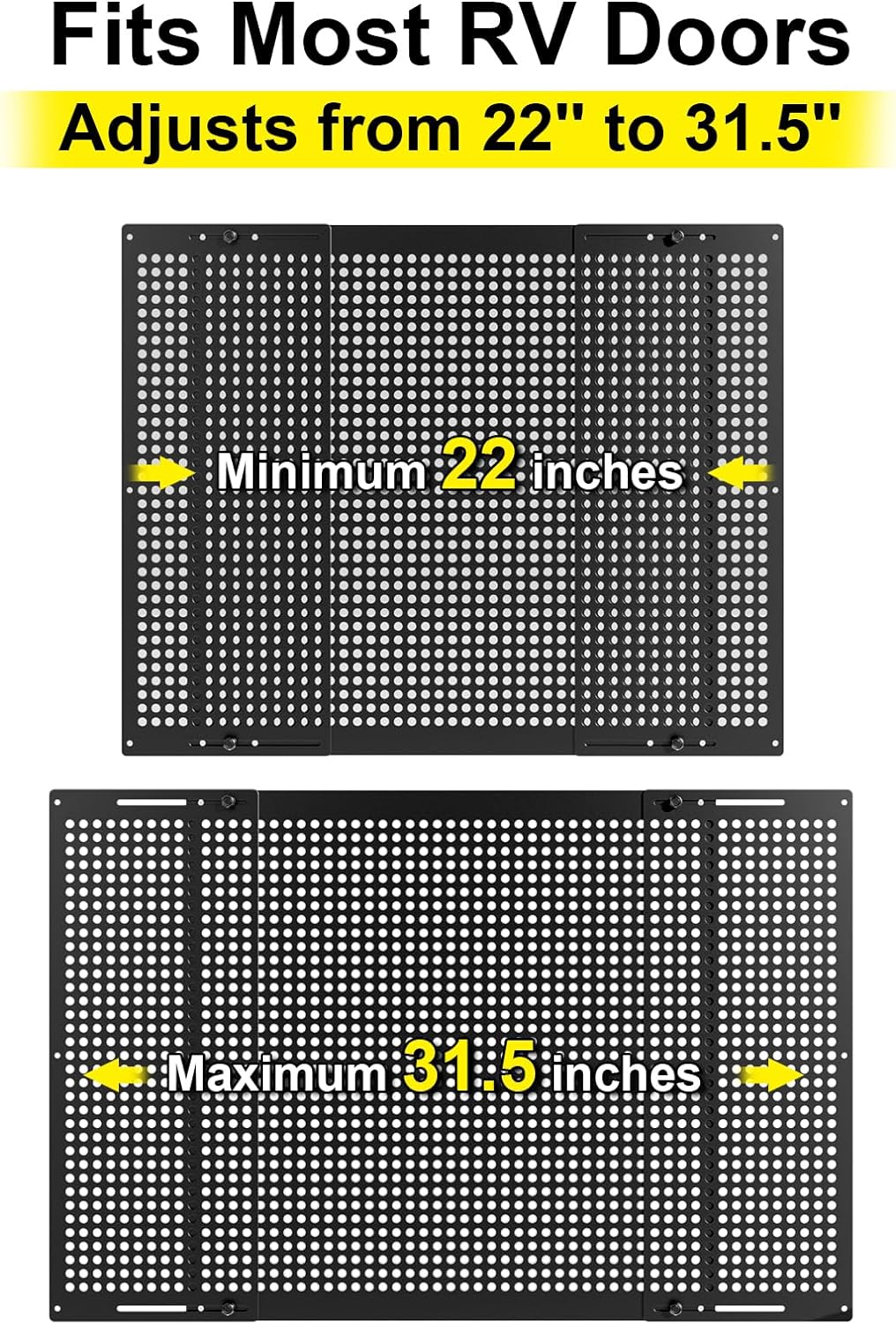 Adjustable RV Entry Screen Door Grille from 22"- 31.5"