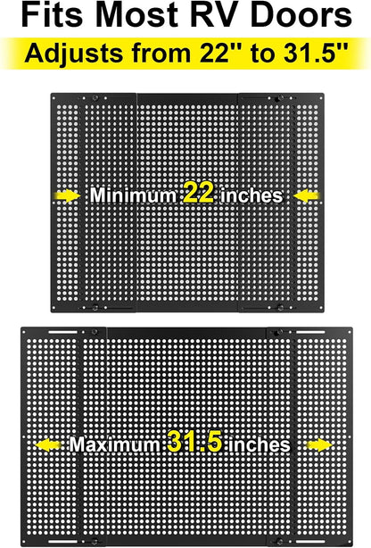 Adjustable RV Entry Screen Door Grille from 22"- 31.5"