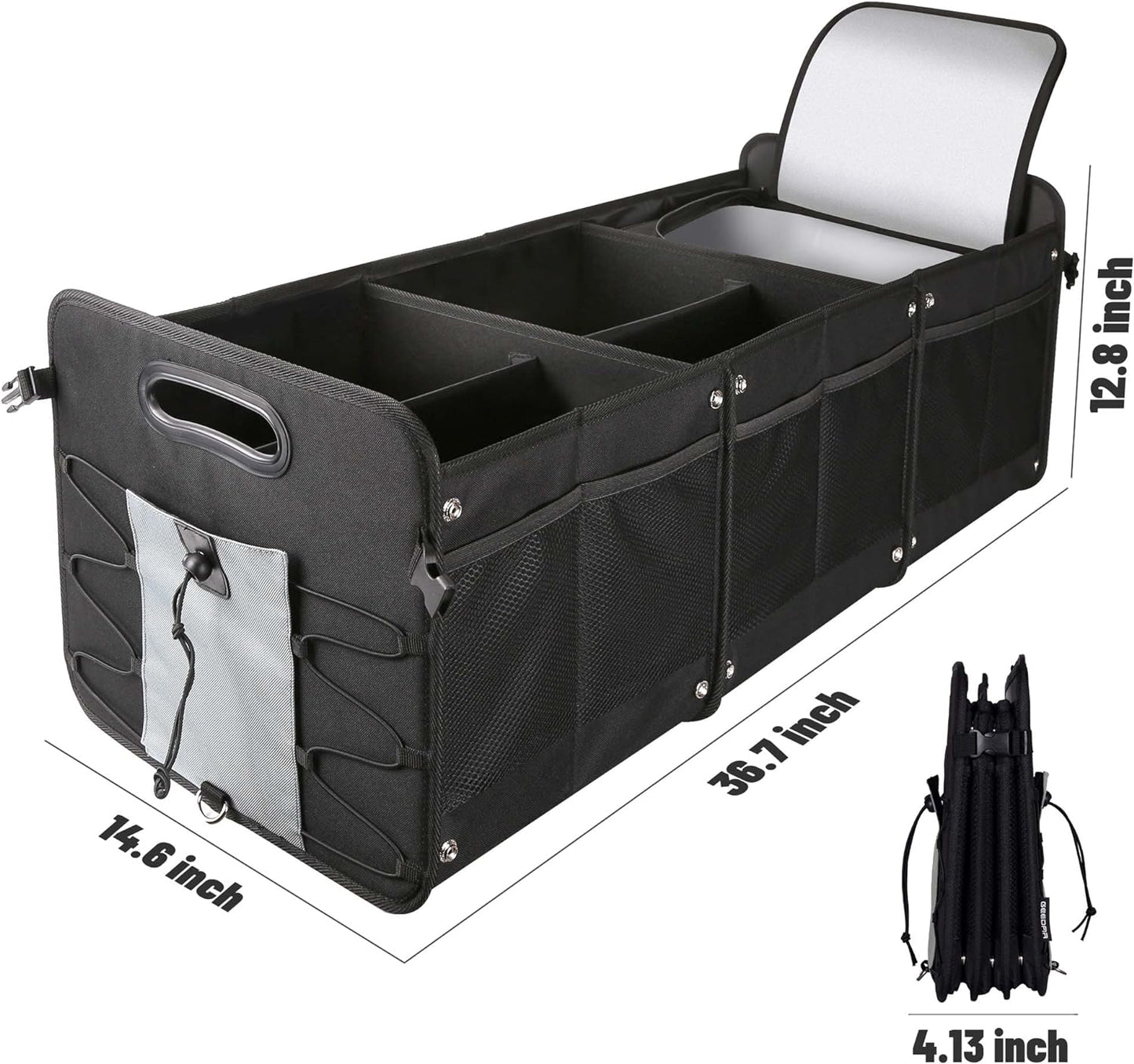 Upgraded Large Trunk Organizer with Removable Cooler Bag