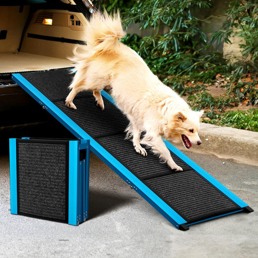 Folding Dog Ramp for Car - 71" x 17 ¼" Pet Ramps with 250lbs Max Cap