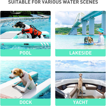 Inflatable Large Dog Float Floating Ramp Pets Up to 220 Pounds Large Dogs