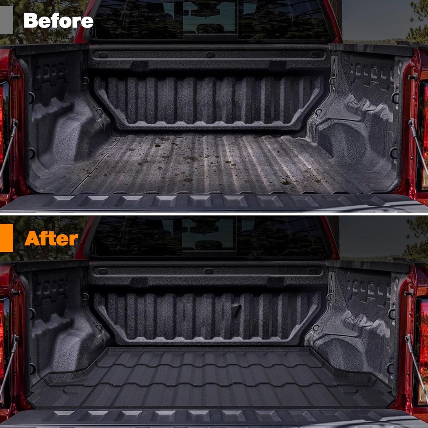 5FT Truck Bed Mat with Raised Edge for 2023 2024 Chevy Colorado/GMC Canyon Accessories