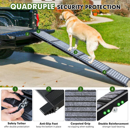 Longest 71" Large Dog Car Ramp for Dogs to Get Into a Car,SUV & Trucks