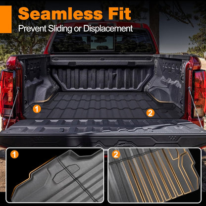 5FT Truck Bed Mat with Raised Edge for 2023 2024 Chevy Colorado/GMC Canyon Accessories