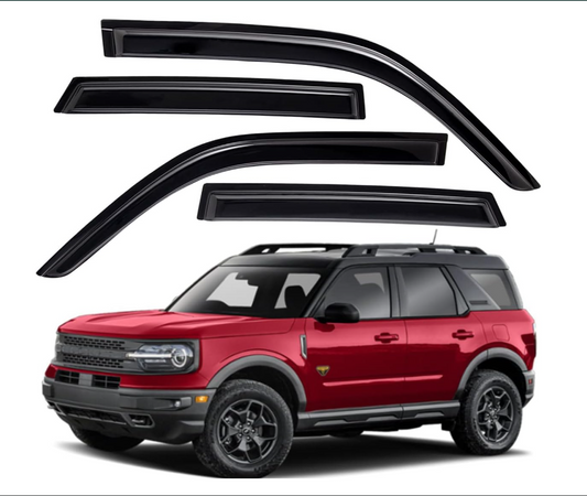 Black Original Rain Guards for Ford Bronco Sport 2021 -2024