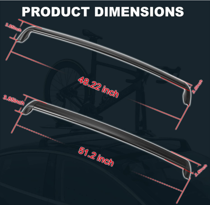 Lockable Cross Bar Fits for Tesla Model Y 2020-2025 Roof Rack Accessories - OHMU