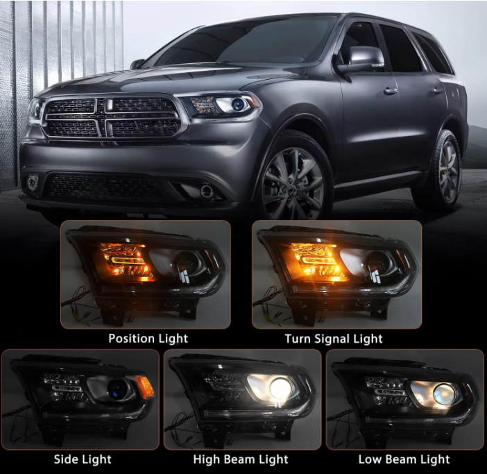 Halogen Headlight Assembly Compatible With Dodge Durango 2014-2020