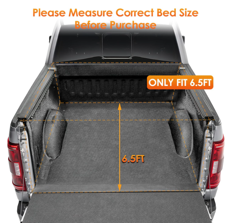 Soft Roll Up Truck Bed Cover Compatible with Ford F150 2009-2014