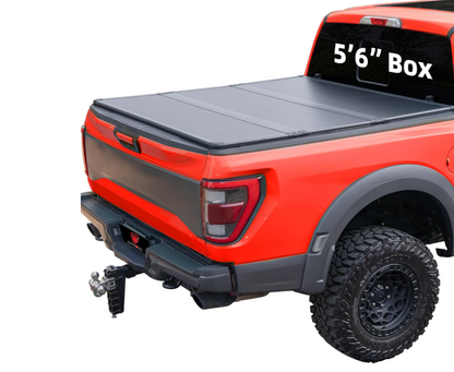 Hard Top Tri Fold tonneau Cover Compatible with 2015-2025 Ford F150