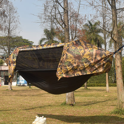 4 Ways for Using 440lbs Camping Hammock Tent with Mosquito Net and Rain Fly Cover