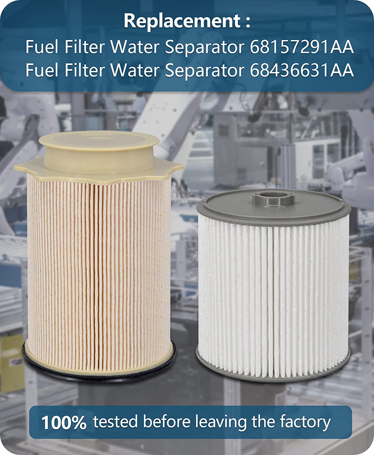 6.7 Cummins Fuel Filter Water Separator Set fits for 2019-2024 Dodge Ram 2500 3500 4500 5500