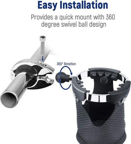 Cup Holder with 360°Swivel Ball-Mount