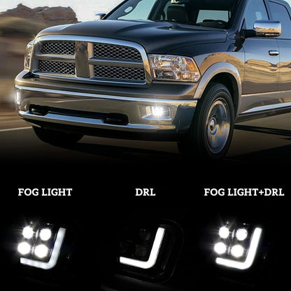 LED Fog Lights with Daytime Running Lights for Dodge Ram 1500 2009-2012