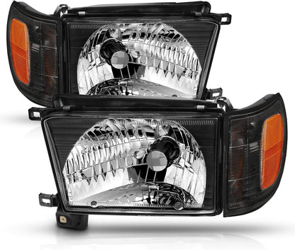 Halogen Headlights With Corner Lamp + Bracket For 1996-1998 Toyota 4Runner SUV N180